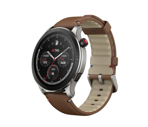 Amazfit GTR 4 Vintage Brown  Leather - 1204780 - zdjęcie
